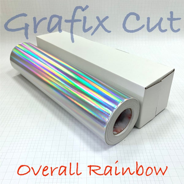 Silver Rainbow Holographic 12 inch x 4 feet, Craft & hobby Cutting Vinyl Film,