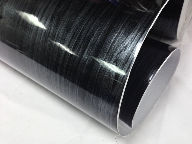 Gloss Wood Grain adhesives Vinyl Black Wood GW5001 Choose | Etsy
