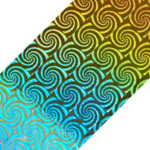 Silver Swirl Holographic Tape, Choose your size, HoloSwirl image 2