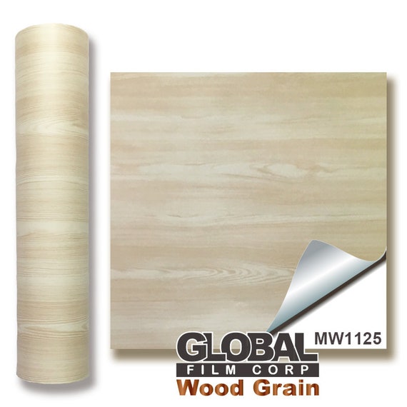 24/" x 10 feet White Wood MW1125 Wood Grain adhesives Vinyl