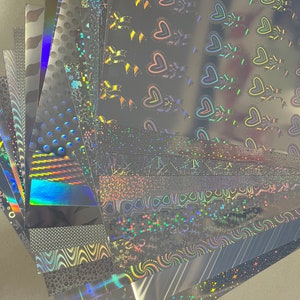 Silver Holographic Sticker Inkjet Printable Sheet Set, Self-adhesive ...