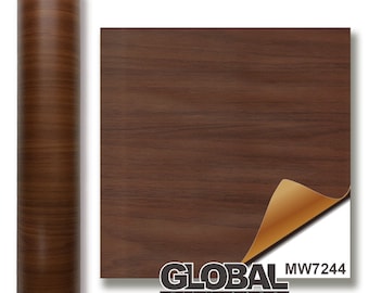 Wood Grain adhesives Vinyl - Brown Wood MW7244 ( Choose Your Size )