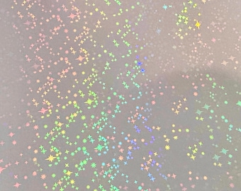 Star 2 Transparent Self Adhesive Holographic Film | Choose Your Quantity or Pattern |