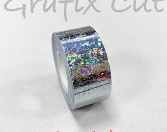 Silber Kristall Holo Tape, Größe wählen, HoloCrystal