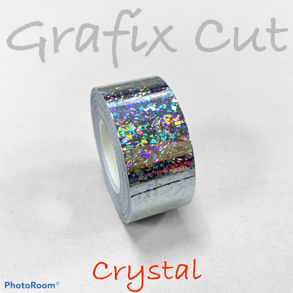 Silver Crystal Holographic Tape, Choose your size, HoloCrystal