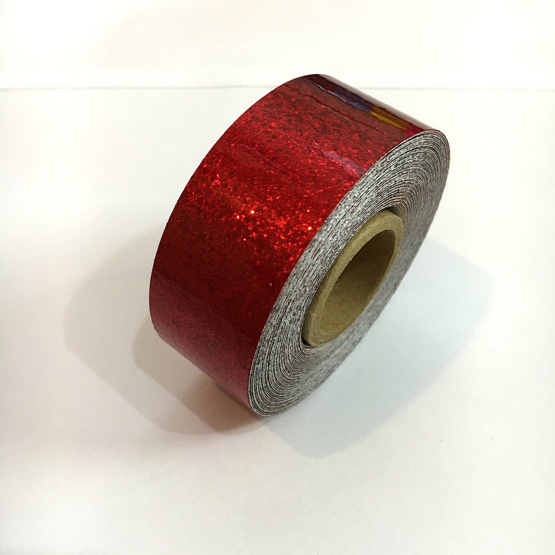 Red Glitter Tape, Sheet or Roll, High Tack, choose your size image 4