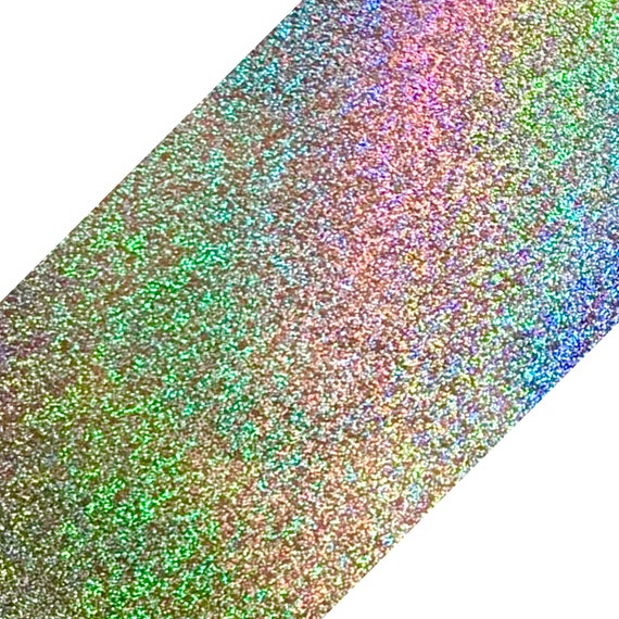 Silver Hologlitter Sequins Holographic Vinyl Adhesive Tape 2 inch  x 25 feet. 