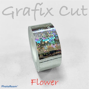 Taśma holograficzna Silver Flower, Wybierz swój rozmiar, HoloFlower