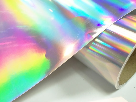 GOLD Longlife Rainbow Holographic Sign Vinyl 12 inch x 75 Feet Oil slick