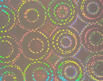 Square Round Transparent Self Adhesive Holographic Film | Choose Your Quantity or Pattern |