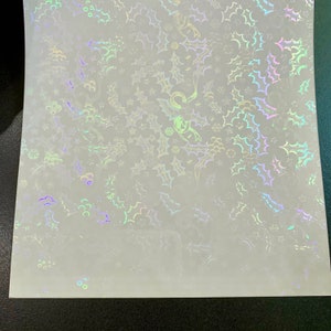Filme holográfico autoadesivo transparente para presente de Natal | Escolha sua quantidade ou padrão |
