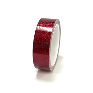 Red Glitter Tape, Sheet or Roll, High Tack, choose your size image 1