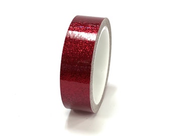 Red Glitter Tape, Sheet or Roll, High Tack, choose your size