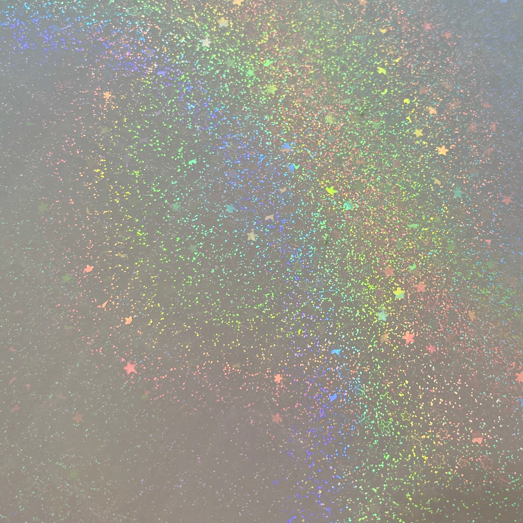 Glitter Star Transparent Self Adhesive Holographic Film | Choose Your ...