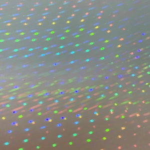 Punktbeleuchtung Transparent Selbstklebende Holografische Folie | Wählen Sie Ihre Menge oder Muster |