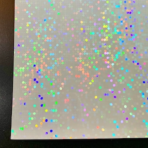 Punkte Transparent Selbstklebende Holografische Folie | Wählen Sie Ihre Menge oder Muster |