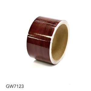 Gloss Wood Grain adhésifs Vinyl Tape - Gloss Brown Wood GW7123 ( Choisissez votre taille )