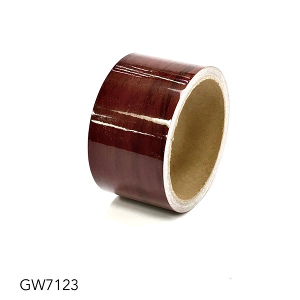 Gloss Wood Grain adhesives Vinyl Tape - Gloss Brown Wood GW7123 ( Choose Your Size )