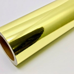 Gold Chrome Self Adhesive Sign Vinyl Film 24" largeur