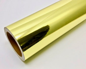 Gold Chrome Self Adhesive Sign Vinyl Film 24&quot; width