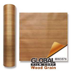 Wood Grain adhesives Vinyl - Color Wood MW3576 ( Choose Your Size )