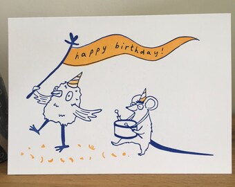 Letterpress - Happy Birthday Greeting Card