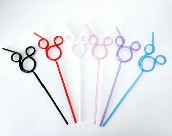 Mouse Head Party Straw: Fun Shaped Drink Straw