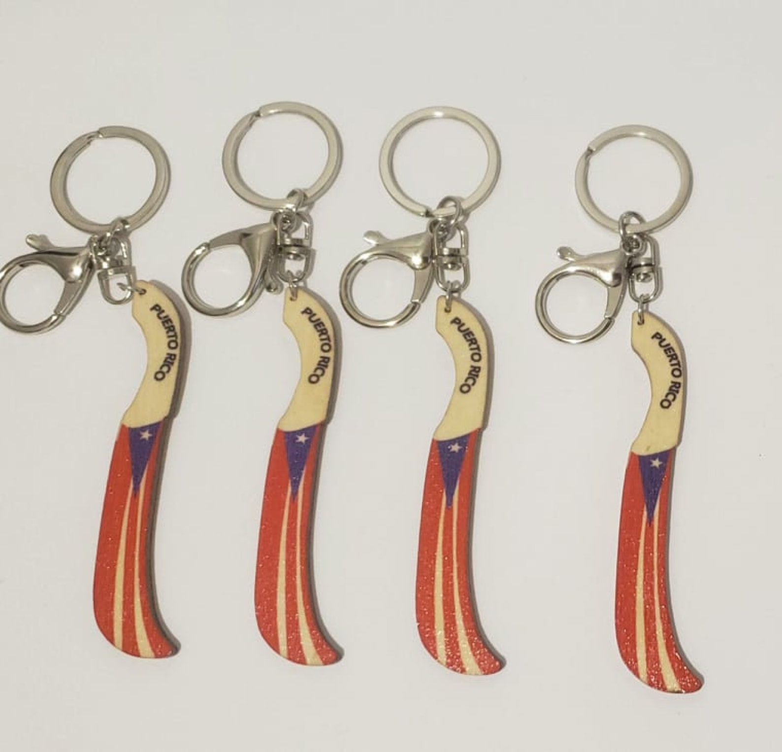 Puerto Rico Machete Keychain Etsy