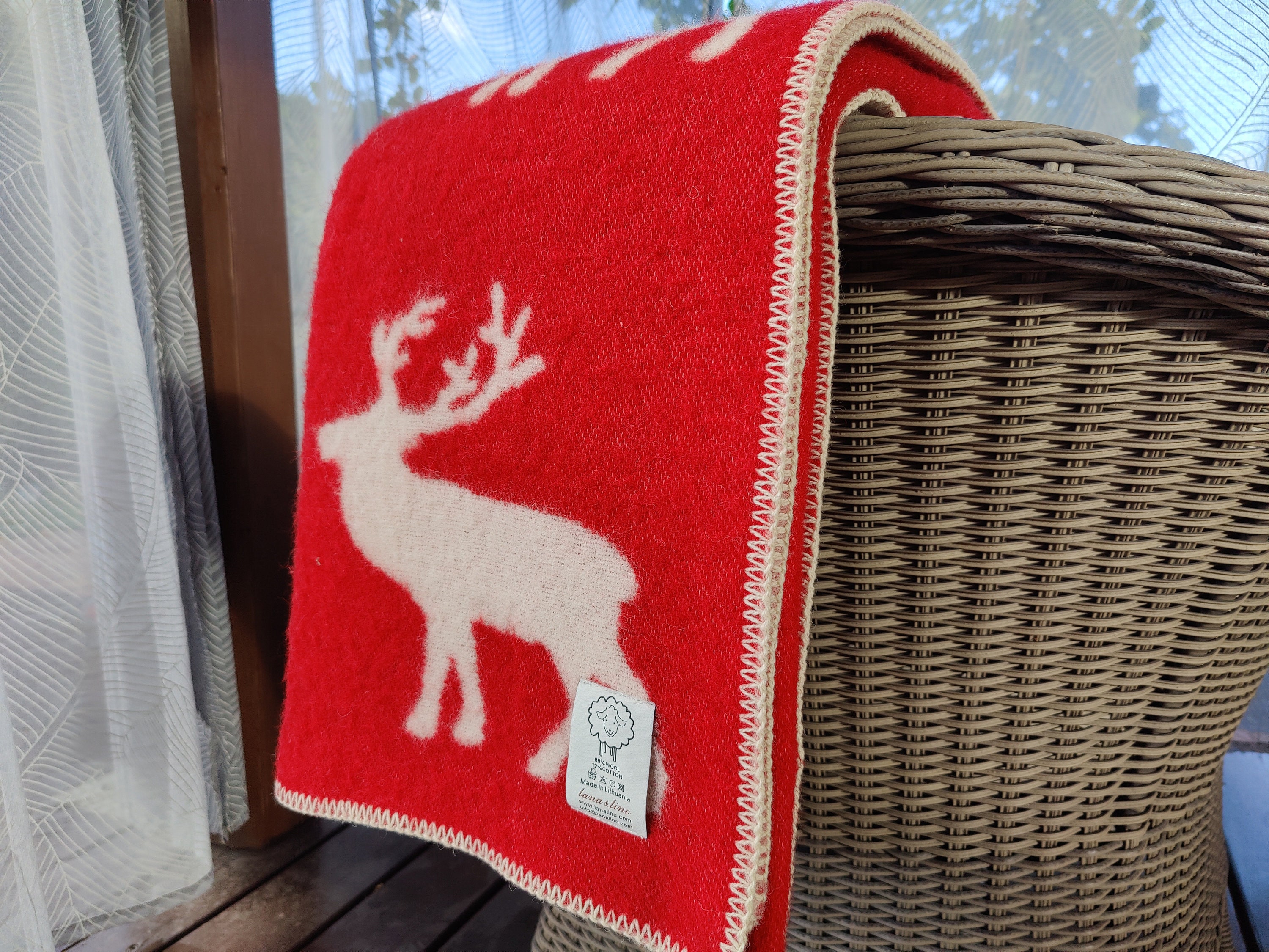 Natural wool blanket high quality warm cozy throw made of Etsy