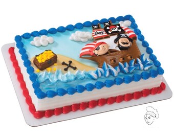 pirate cake topper etsy
