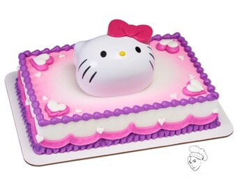 Hello Kitty Cake Topper Etsy
