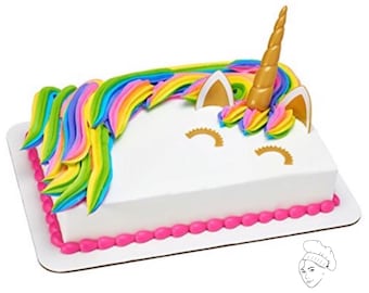 unicorn cake topper set