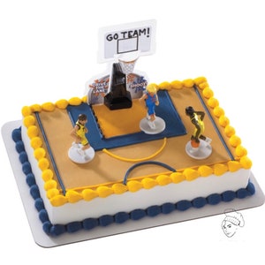 Topper De Gateau De Basket Ball Partie De Boule De Panier Etsy