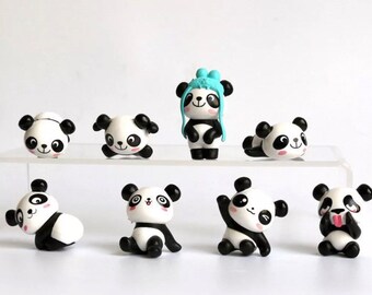 12 Mini Toppers Panda