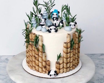 Panda Cake topper, pandas, panda cake, panda birthday, panda party, panda decoration