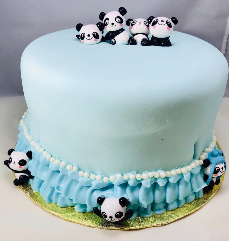 12 Mini Pandas Mignons En Résine - Décoration Pour Gâteaux, Cupcakes Ou Jardins Miniatures (lot Fun Et Créatif)