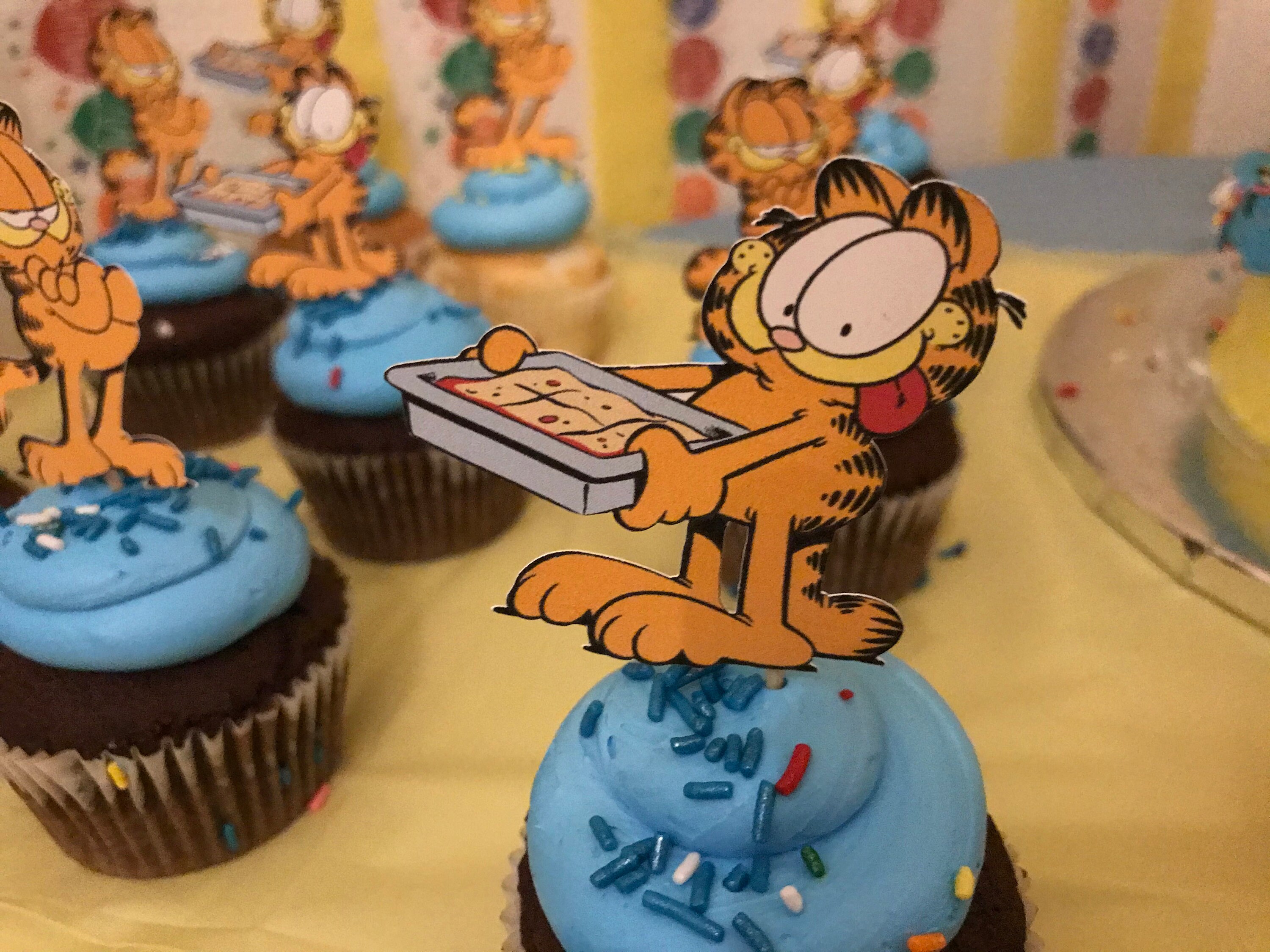 Cupcake toppers Garfield toppers toppers para gatos Etsy