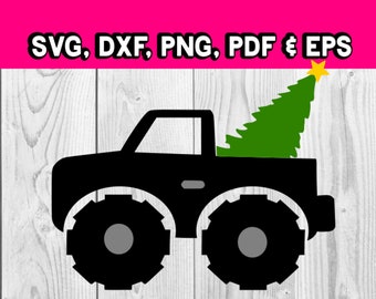 Christmas tree truck. Monster truck. Christmas time svg. Boys. cricut. silhouette. holiday. Christmas truck. pick up truck. tree farm. cut