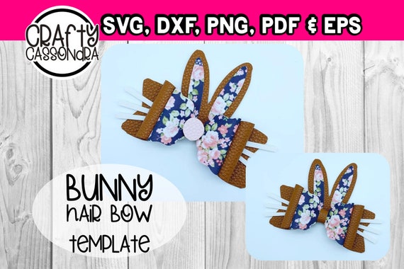 Download Bunny Ears Hair Bow Template Hairbows Diy Projects Cricut Etsy