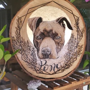 CUSTOM PYROGRAPHY DOG portrait, personalized pet portrait from photo