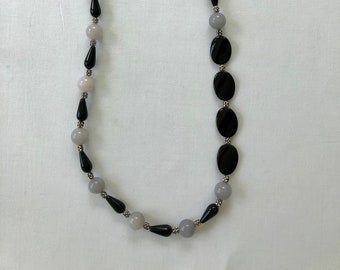 Black & White Asymmetrical Necklace
