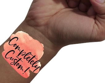 Completely Custom Temporary Tattoos for Parties w/ FREE party print instructions