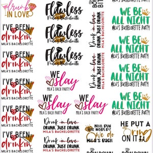 Feyonce Theme Bachelorette Party Temporary Tattoo- Custom w/ FREE party print instructions