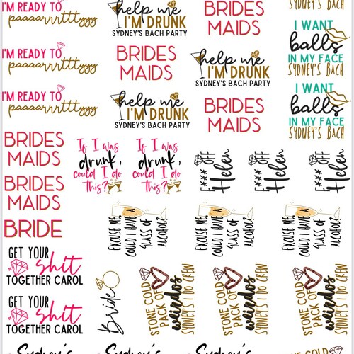 Bachelorette Party Game Dare Card Game Printable | Etsy