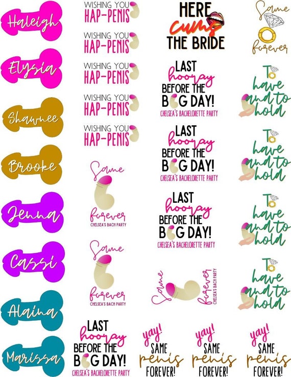 Same Penis Forever Bachelorette Party Temporary Tattoos Etsy