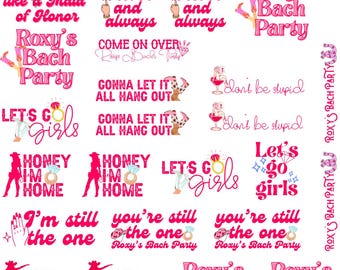 Shania Twain- Let's Go Girls Bachelorette Party Temporary Tattoos- w/ FREE Party Print Instructions