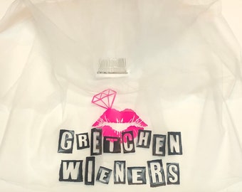 Veil for Bachelorette Party- Custom- PICK THE WORDS