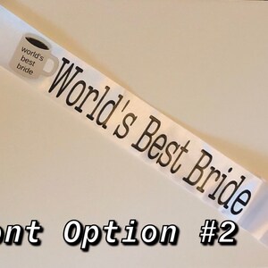 Sash for The Office Themed Bachelorette Party 5 Choices Font #2- Worlds Best