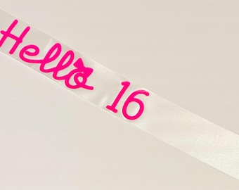 Hello Cat Birthday Sash- 3 Quote Choices!