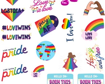 Pride 2026 Temporary Tattoos - w/ FREE party print instructions